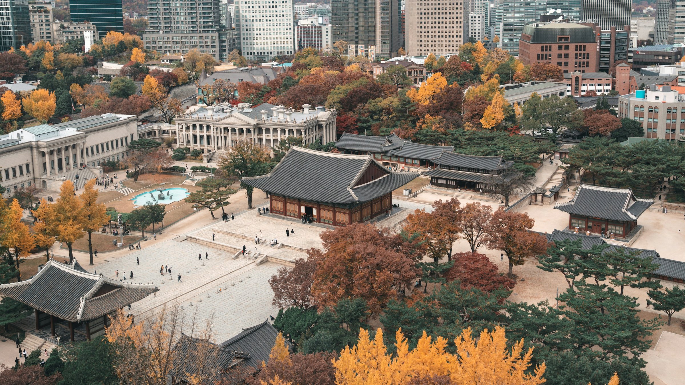 덕수궁과 서울 도심 전경